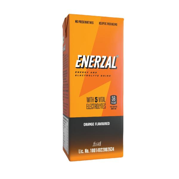 Enerzal Energy and Electrolyte Drink - Orange 200 ml