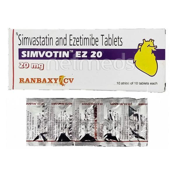 Simvotin EZ 20mg Tablet 10'S