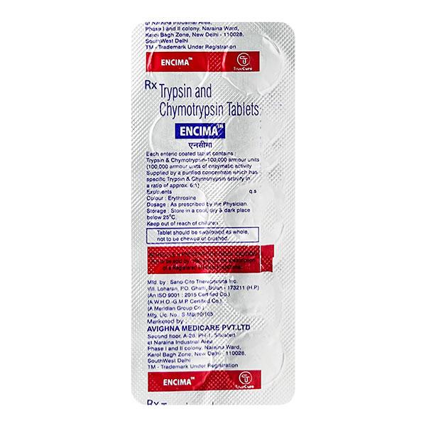 Buy ENCIMA Tablet 10's Online at Upto 25% OFF | Netmeds