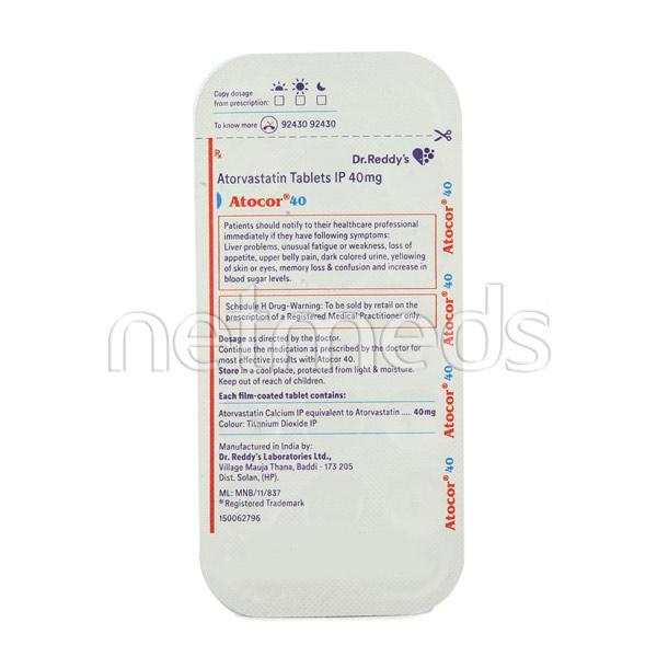 Atocor 40mg Tablet 14'S