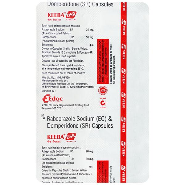 KEEBA DSR Capsule 10's Price, Uses, Side effects, Substitutes | Netmeds