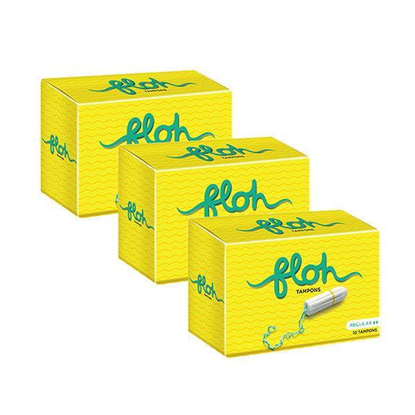 Floh Tampons -Combo Regular (Pack of 3 x 10's)