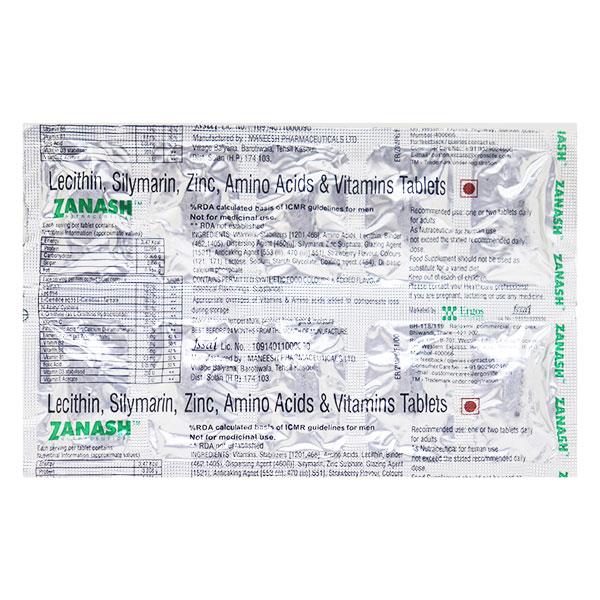 ZANASH Tablet 10's Price, Uses, Side effects, Substitutes | Netmeds