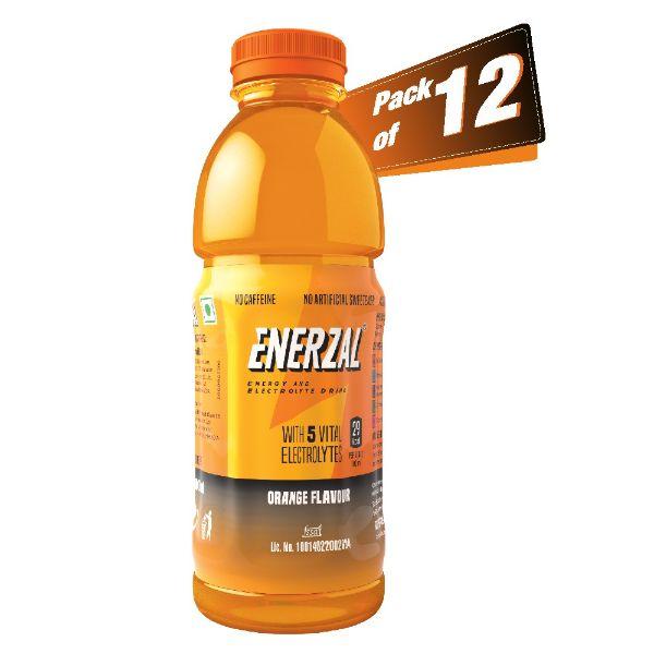 Enerzal Energy and Electrolyte Drink - Orange Pack of 12 x 500 ml