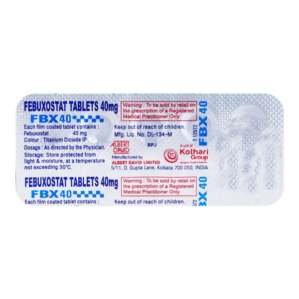 FBX 40mg Tablet 10'S Price, Uses, Side effects, Substitutes | Netmeds
