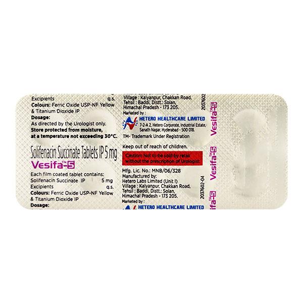 Vesifa 5mg Tablet 10'S