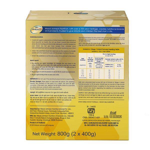 Enfamil Infant Formula A+ Stage (0 Months) 800 gm - Main Image