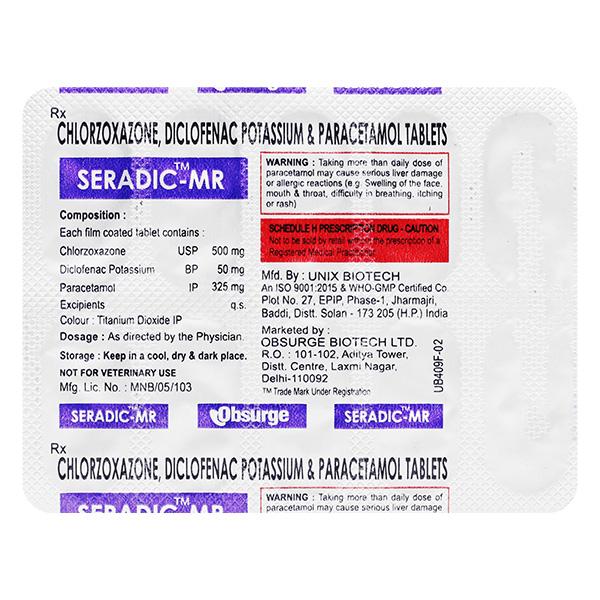 Seradic MR Tablet 10'S Price, Uses, Side effects, Substitutes | Netmeds