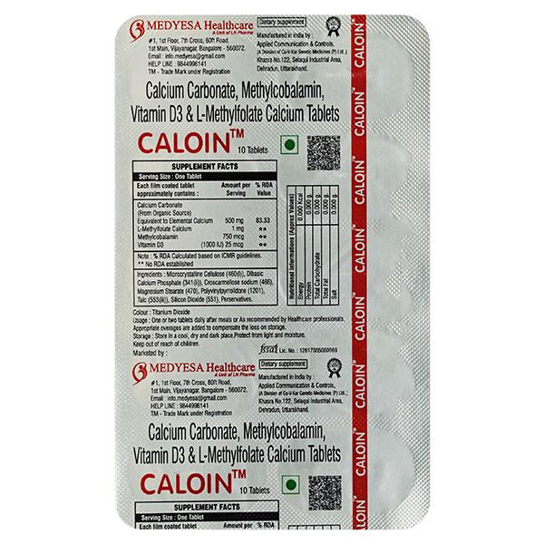 CALOIN Tablet 10's Price, Uses, Side effects, Substitutes | Netmeds