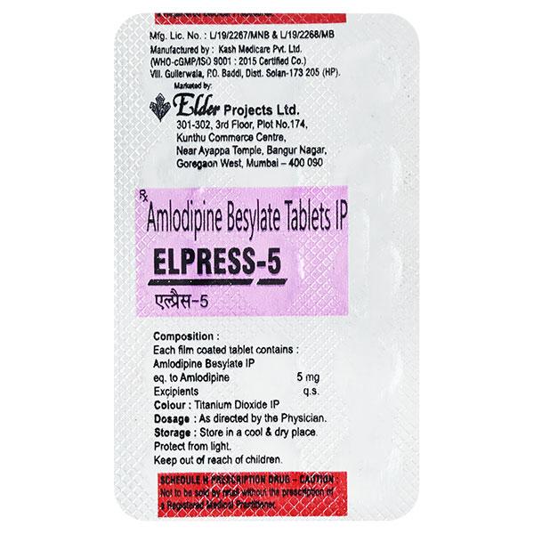 ELPRESS 5 Tablet 15's : Price, Uses, Side Effects | Netmeds