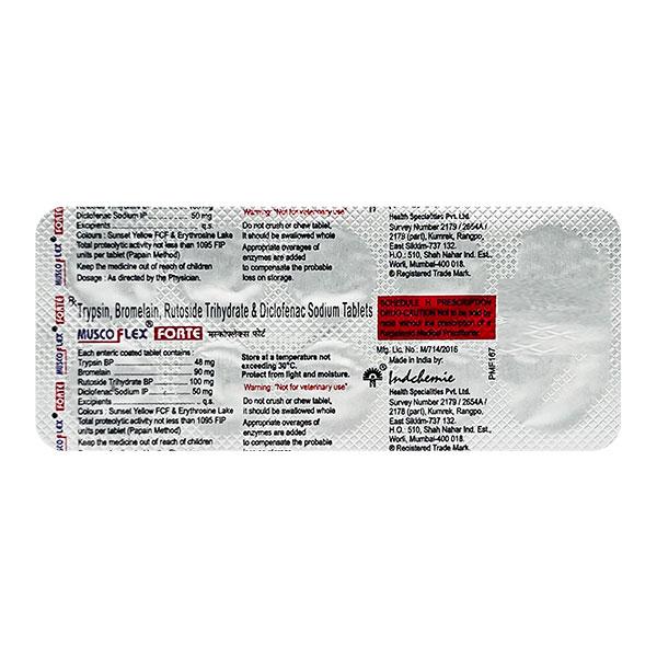 Muscoflex Forte Tablet 10'S : Uses, Side Effects, Price | Netmeds
