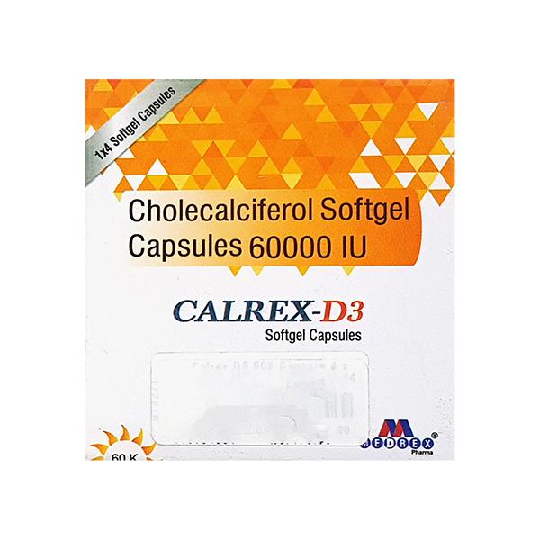 Buy Calrex D3 60K Capsule 4's Online at Upto 25% OFF | Netmeds