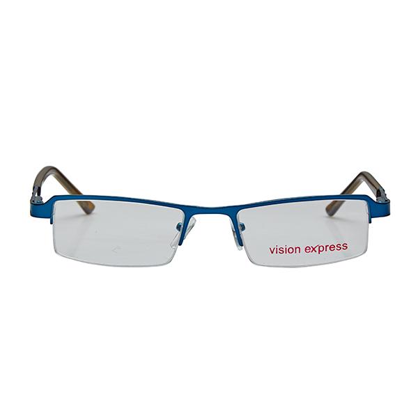 Buy Vision Express 28884 Blue Rectangle Eyeglasses (Including Anti
