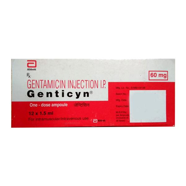 Genticyn 60mg Injection 12X1.5ml