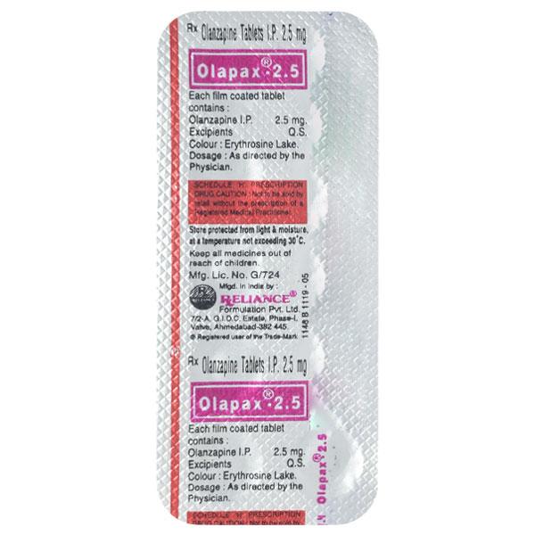 Buy Olapax 2.5mg Tablet 10'S Online at Upto 25% OFF | Netmeds