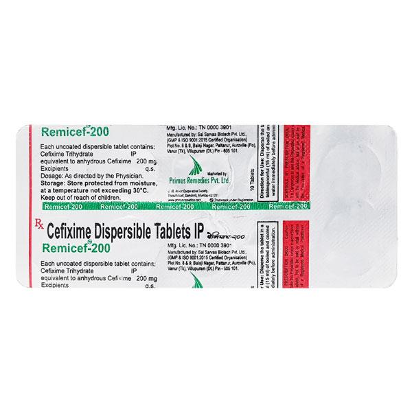 Remicef 200mg Tablet 10'S