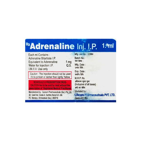 ADRENALINE (LIFECARE) Injection 1ml