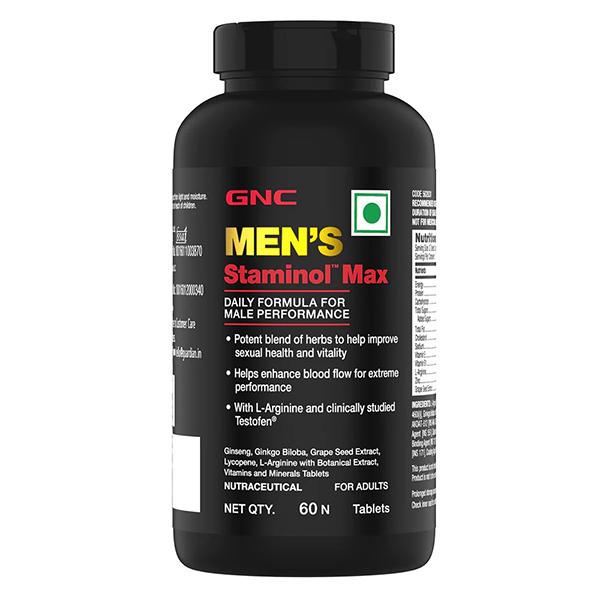 Buy GNC Men's Staminol Max Tablet 60's Online at Discounted Price | Netmeds