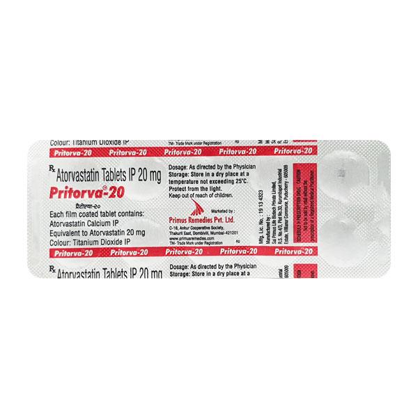 Pritorva 20mg Tablet 10'S