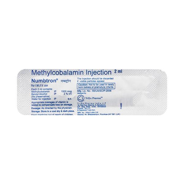 NUMBTRON Injection 2ml Price, Uses, Side effects, Substitutes | Netmeds