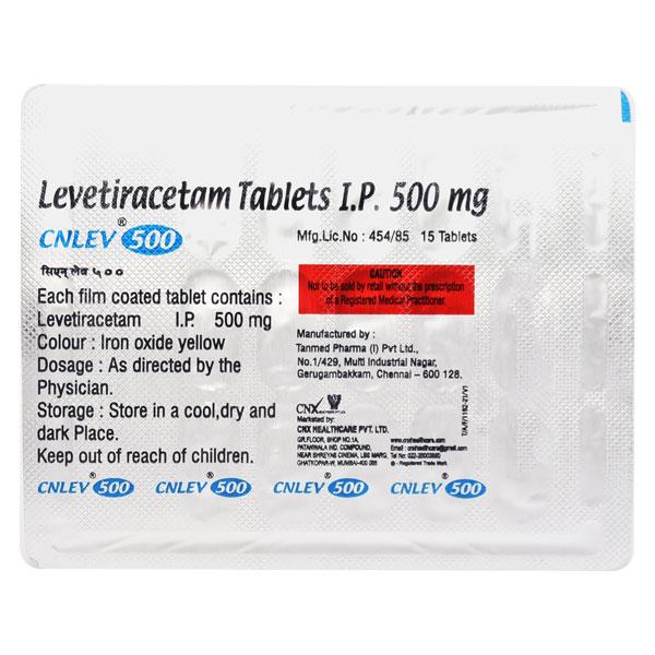 CNLEV 500 Tablet 15's Price, Uses, Side effects, Substitutes | Netmeds