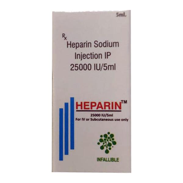 HEPARIN (INFALLIBLE) 25000iu Injection 5ml