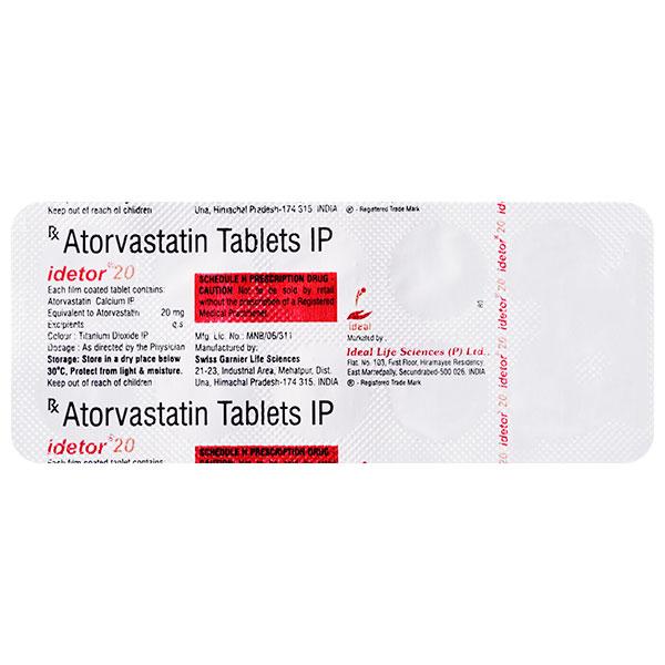 Buy IDETOR 20mg Tablet 10's Online at Upto 25% OFF | Netmeds