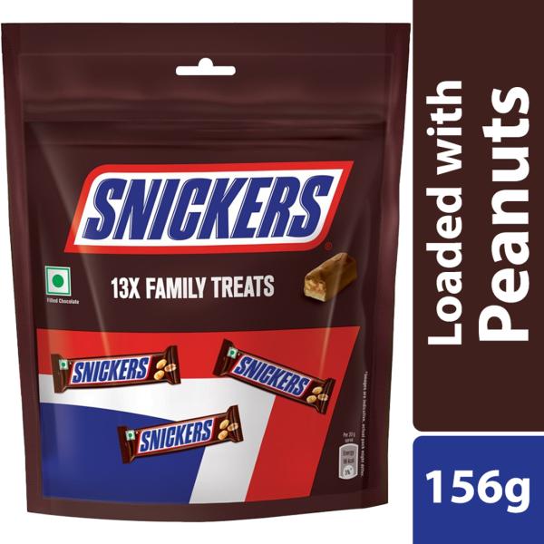Buy Snickers 13X Family Treats (Pack of 13 x 12 gm) 1's Online at ...