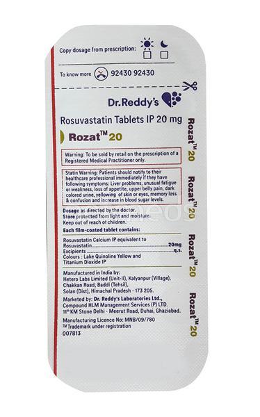 Rozat 20mg Tablet 14'S