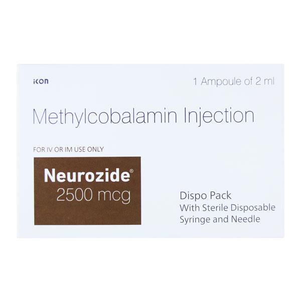 NEUROZIDE 2500mcg Injection 2ml Price, Uses, Side effects, Substitutes ...