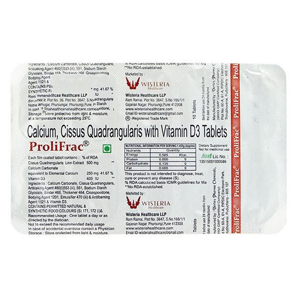 PROLIFRAC Tablet 10's Price, Uses, Side effects, Substitutes | Netmeds