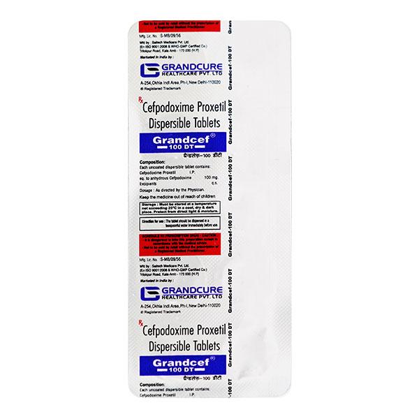 GRANDCEF 100mg Dispersible tablet 10's