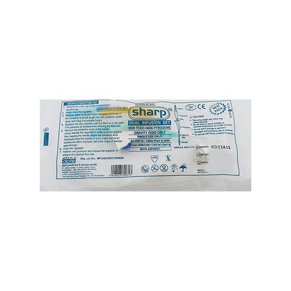 Alpha Sharp Dual Infusion Set 1's Online at Best Price - Infusion Set