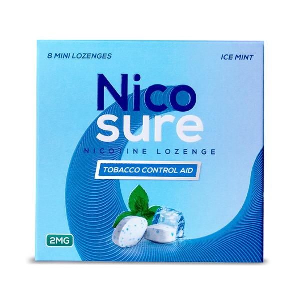 Buy NicoSure Nicotine 2 mg Sugar Free Lozenges - Ice mint Flavour