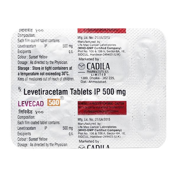 Levecad 500mg Tablet 10'S Price, Uses, Side effects | Netmeds