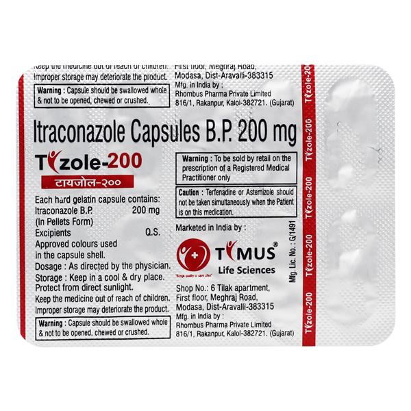 TYZOLE 200 Capsule 10's