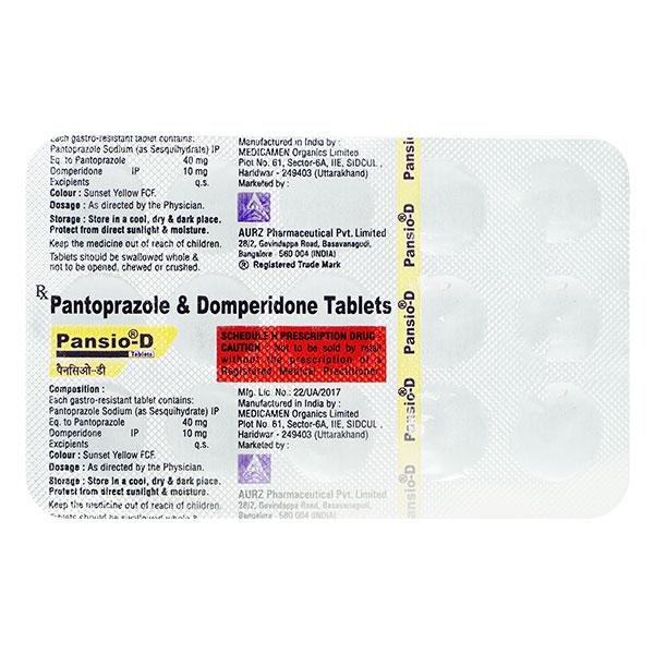 PANSIO D Tablet 15's Price, Uses, Side effects, Substitutes | Netmeds
