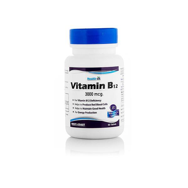 HealthVit Vitamin B12 Methylcobalmin 3000Mcg Tablets 60's online at ...