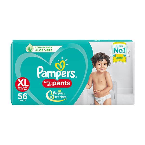 Buy Pampers Baby-Dry Pants (XL) 56's online at best price-Diapers