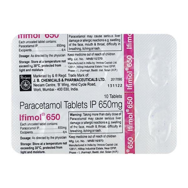 IFIMOL 650 Tablet 10's : Uses, Side Effects, Price | Netmeds