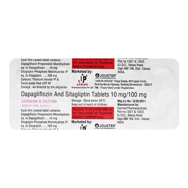JODAPA S 10/100 Tablet 10's Price, Uses, Side effects, Substitutes ...