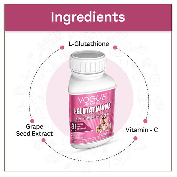 wellness glutathione capsule Buy Vogue Wellness L-Glutathione Tablet 30's Online at Discounted Price
