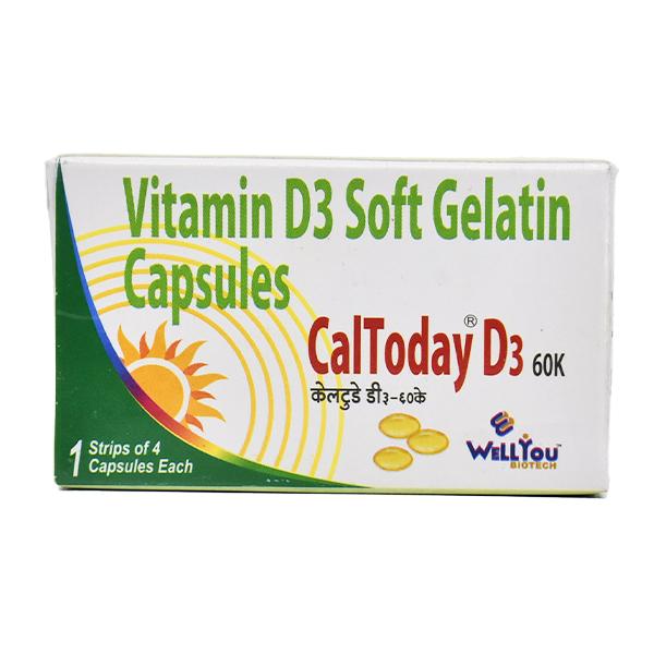 CALTODAY D3 60K Capsule 4's Price, Uses, Side effects, Substitutes ...