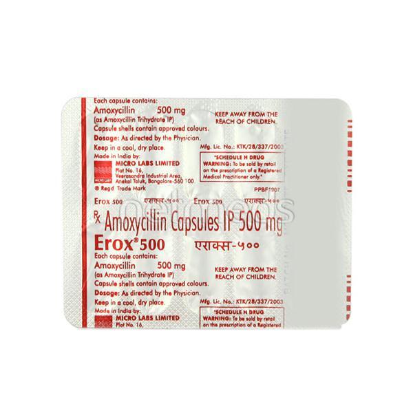 Erox 500mg Capsule 10'S