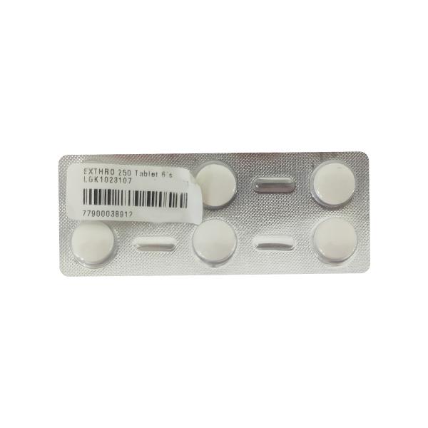 EXTHRO 250 Tablet 6's Price, Uses, Side effects, Substitutes | Netmeds