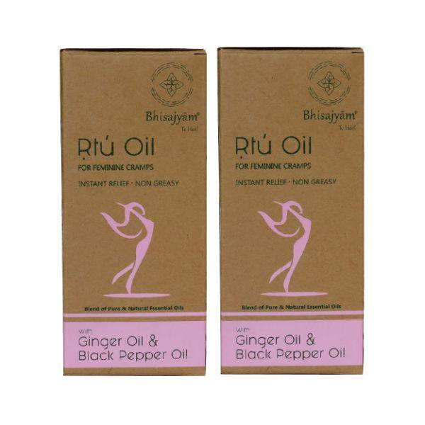 Bhisajyam Rtu Oil Roll On for Feminine Cramp - Ginger & Black Pepper ...