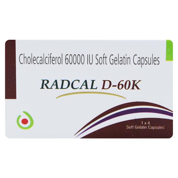 RADCAL D 60k Soft Gelatin Capsule 4's