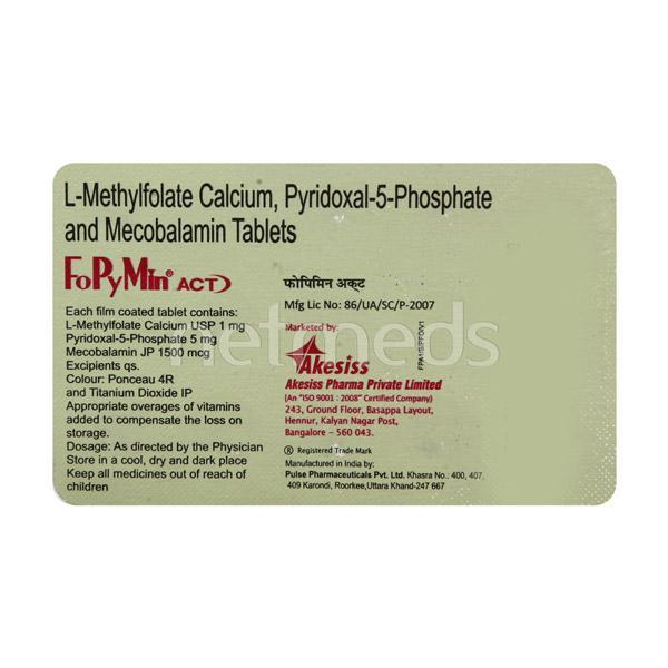 Fopymin Act Tablet 15'S : Uses, Side Effects, Price | Netmeds