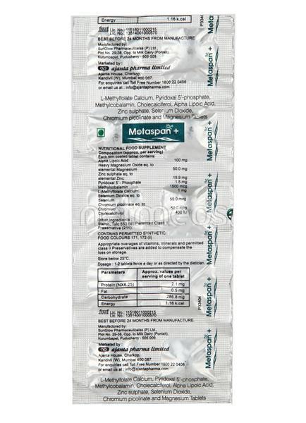 Metaspan Plus Tablet 10'S