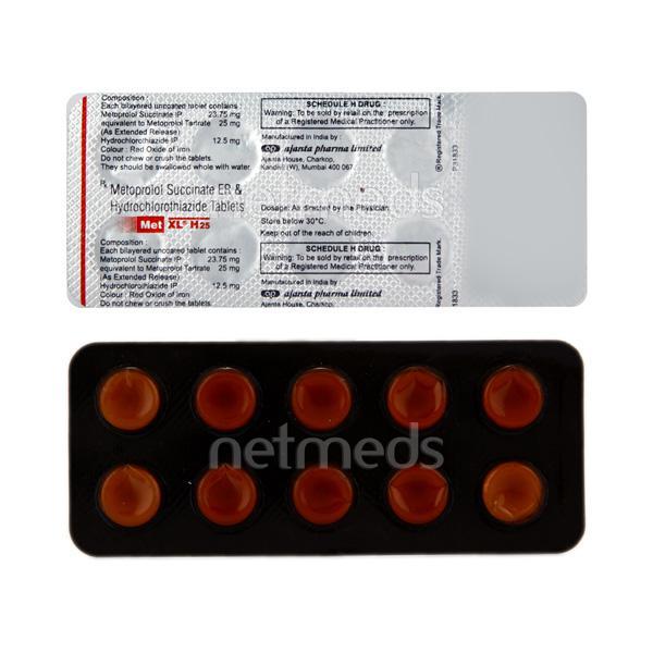 MET XL H 25mg Tablet 10'S